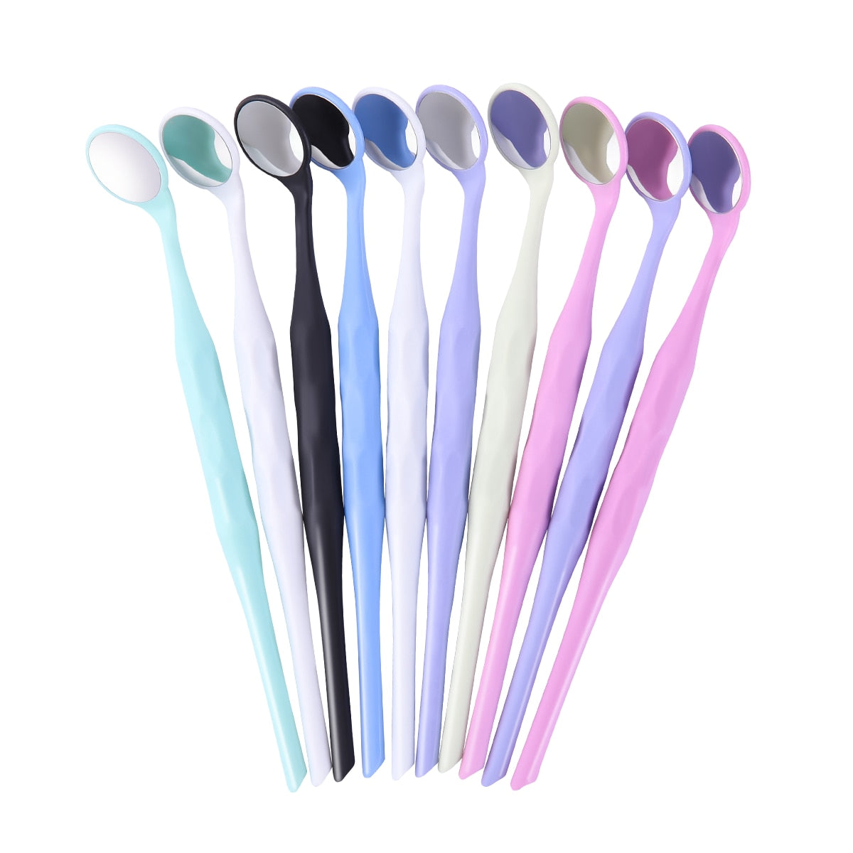 10pcs/Box With Random Colors Dental Double Sided Mouth Mirrors With Handle - KiwisLove
