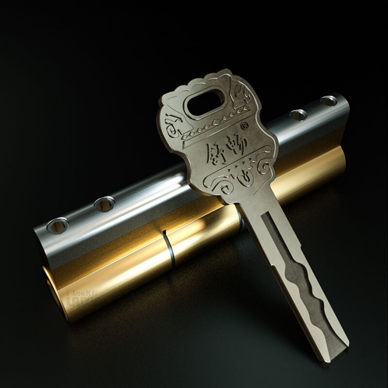 common Security door Lock Brass Cylinder  Anti Pry Stainless Steel Anti-collision beam Class C Cylinder 10 alloy keys key lock - KiwisLove