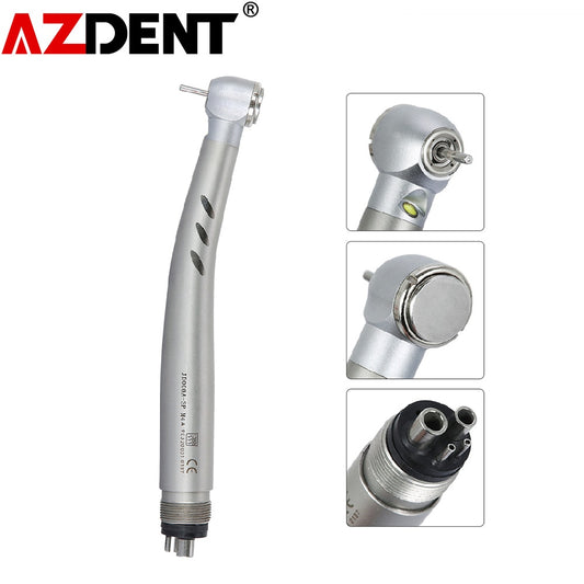Dental Handpiece LED High Speed Ceramic Bearing Push Button Standard Head 4 Spray Stainless JD008A1-SP M4/B2 Ceramic Rotor A - KiwisLove