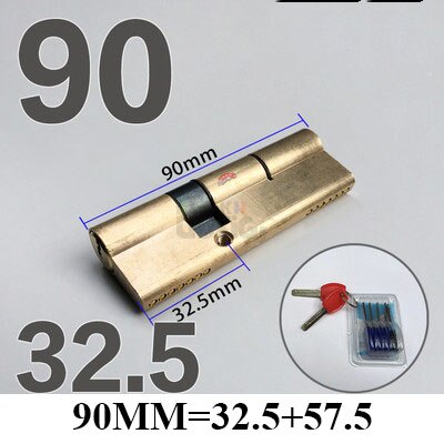60-110MM Cylinder Hardware Door Skew Lock, AB Cylinder Key, Elongated Core Anti-theft Entry Brass Door Lock, Custom - KiwisLove