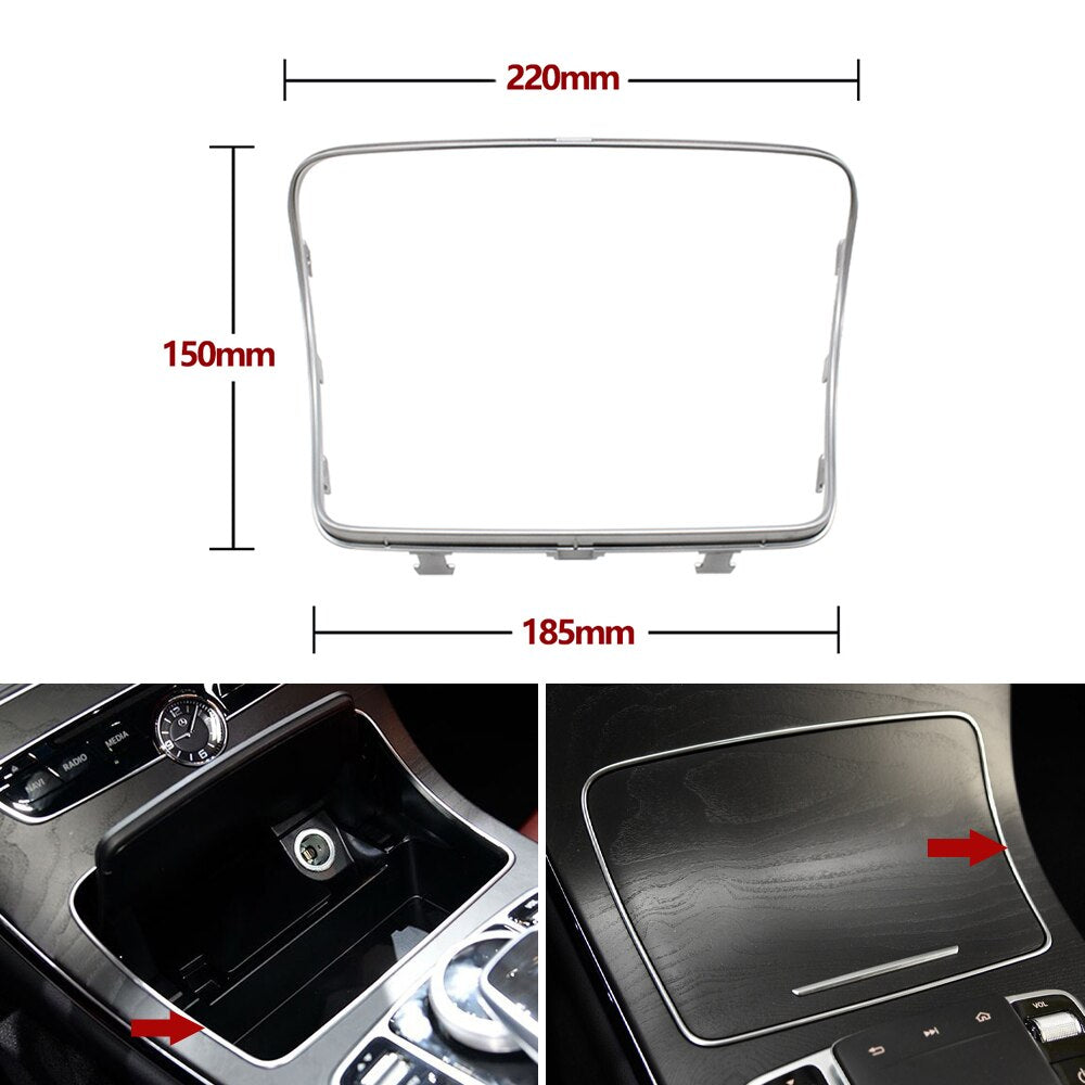 Car Water Cup Holder Strip Plating Ashtray Trim Ring For Mercedes Benz W205 W253 C Class C200 250 300 400 GLC GLC200 300 - KiwisLove