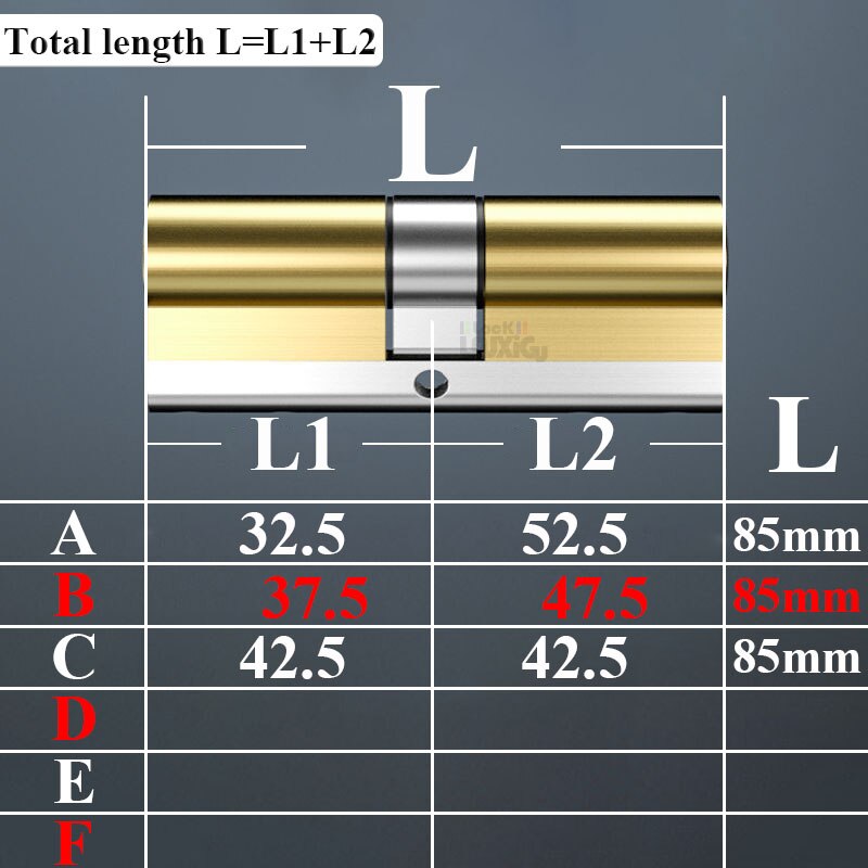 10 keys Door lock  Brass cylinder  65-130 mm Lock cylinder Entrance door lock Cylinder lock Mortise lock 7 door 8 door 9 door - KiwisLove