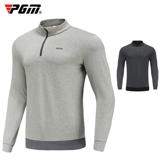 PGM Men Golf Wear Long Sleeve Knitted Shirts Warm Velvet Hickened Autumn Winter Coat Sports Cothing YF366 - KiwisLove