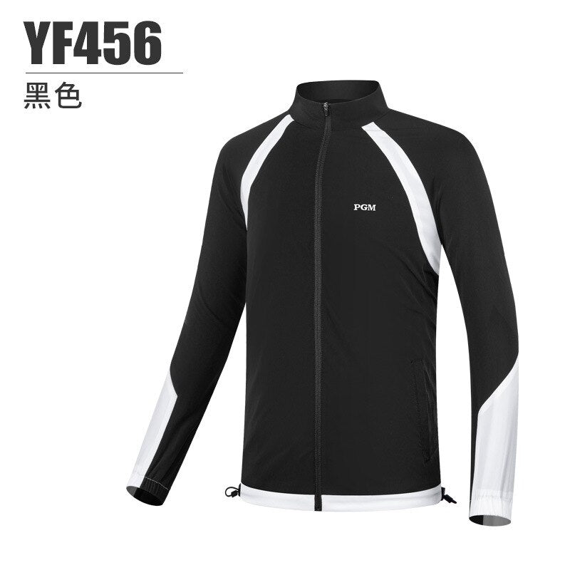 PGM Girls Golf Jacket Autumn and Winter Windproof and Rainproof Stand Collar Youth Wild Golf Clothing Sportswear YF456 - KiwisLove