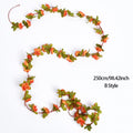 3pc Long Artificial Wedding Arch Flower Garland Silk Wall Hanging Rattan Plastic Vine Home Living Room Window Decor Autumn Plant - KiwisLove