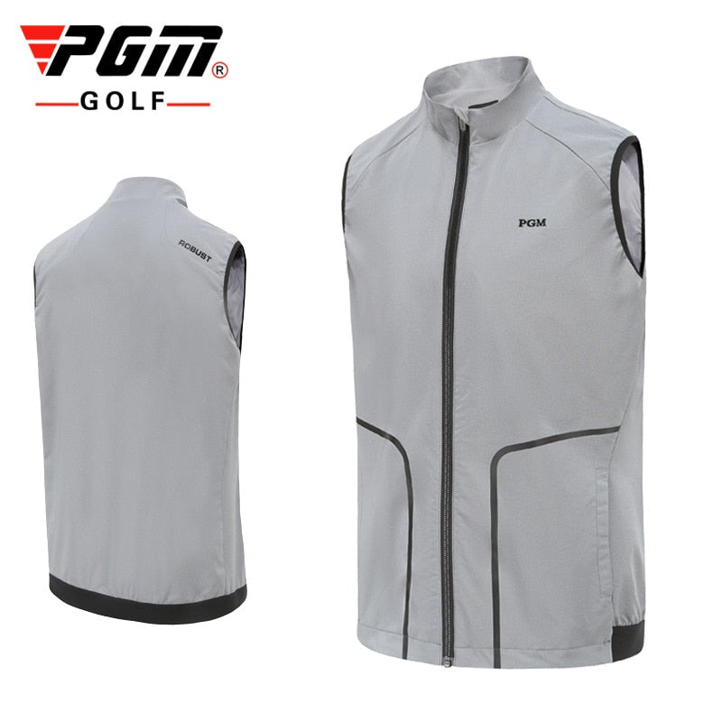 PGM Men Glof Ultralight Windproof Vest Spring Autumn Grey Breathable Sleeveless Under Armour Jacket Coat Clothes YF363 - KiwisLove