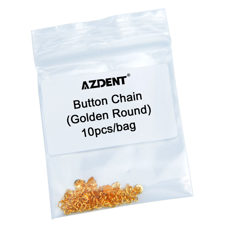 Azdent 2pcs/Pack Dental Orthodontics Lingual Traction Button  Chain Golden Round Acessorios Materials - KiwisLove