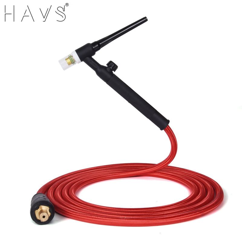 3.8m(12.5ft)/7.6m(25ft)Power Cable  Red Gas Hose TIG Welding Torch Package WP17 Series  150A Fit LDT-917F Connector - KiwisLove