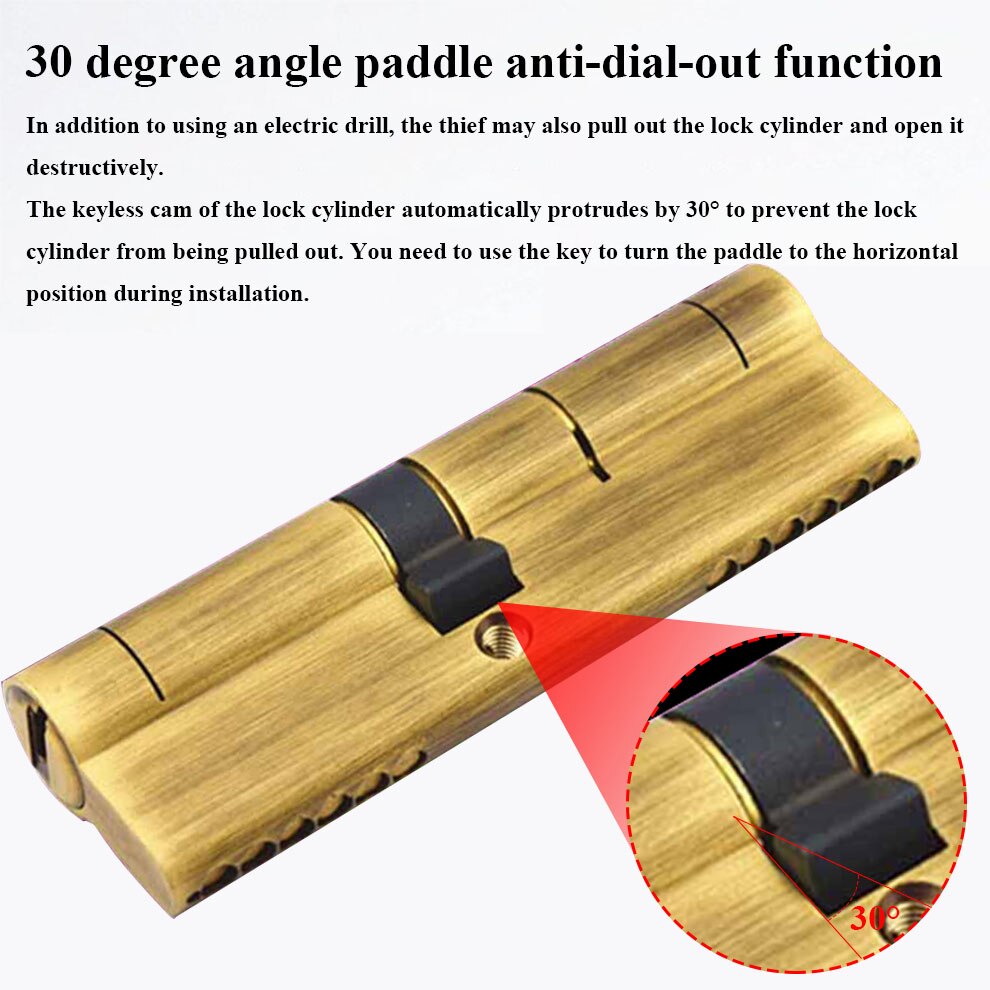 European standard cylinder lock cylinder door lock key lock anti-theft door lock entry door cylinder lock outdoor door lock - KiwisLove