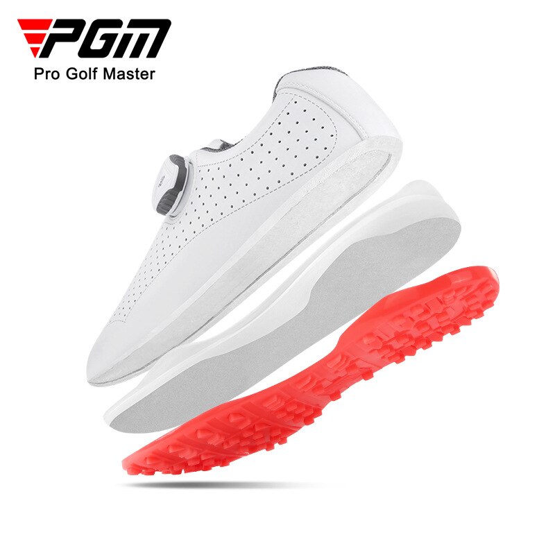 PGM Women Golf Shoes Breathable Vent Soft Microfiber Leather Spin Buckle Anti-side Sliding Nail Casual Sport Gym Sneakers XZ201 - KiwisLove