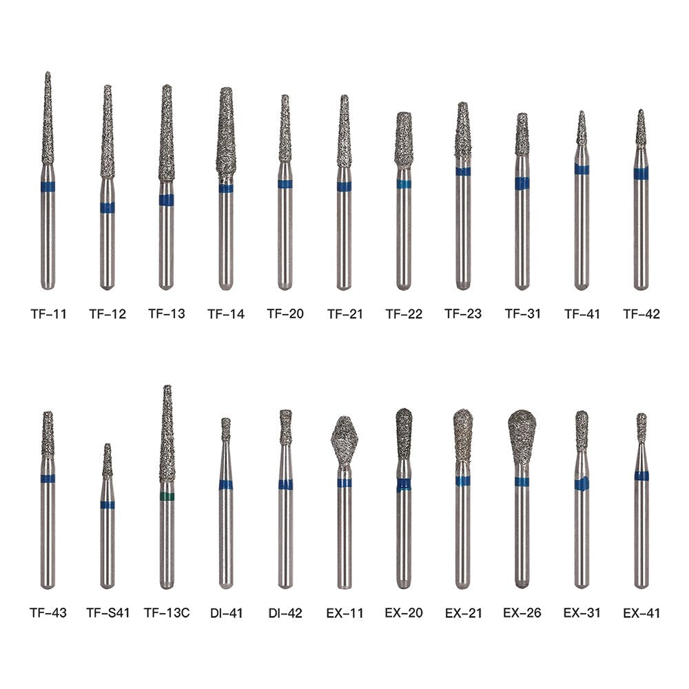 10PCS Dental Emery Burs Dental High-speed Grinding Heads Dental all-Ceramic Porcelain Teeth - KiwisLove