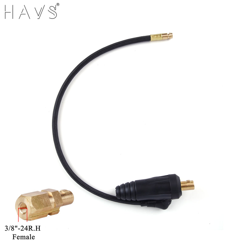 Dinse 35-70 TIG Torch Plug with Argon gas hose Fit WP9 &amp; WP17 Series LDT-917F Gas Water Adapter