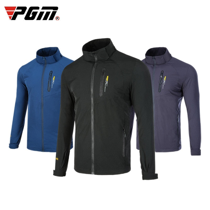 PGM Autumn Men Golf Windbreaker Golf Clothes Outdoor Sport Leisure Jacket Long Sleeve Windproof Coat Waterproof Sportswear YF391 - KiwisLove