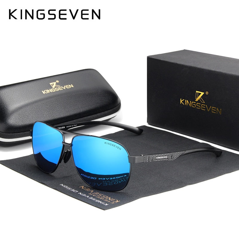 KINGSEVEN 2022 Brand Men Aluminum Sunglasses Polarized UV400 Mirror Male Sun Glasses Women For Men Oculos de sol - KiwisLove