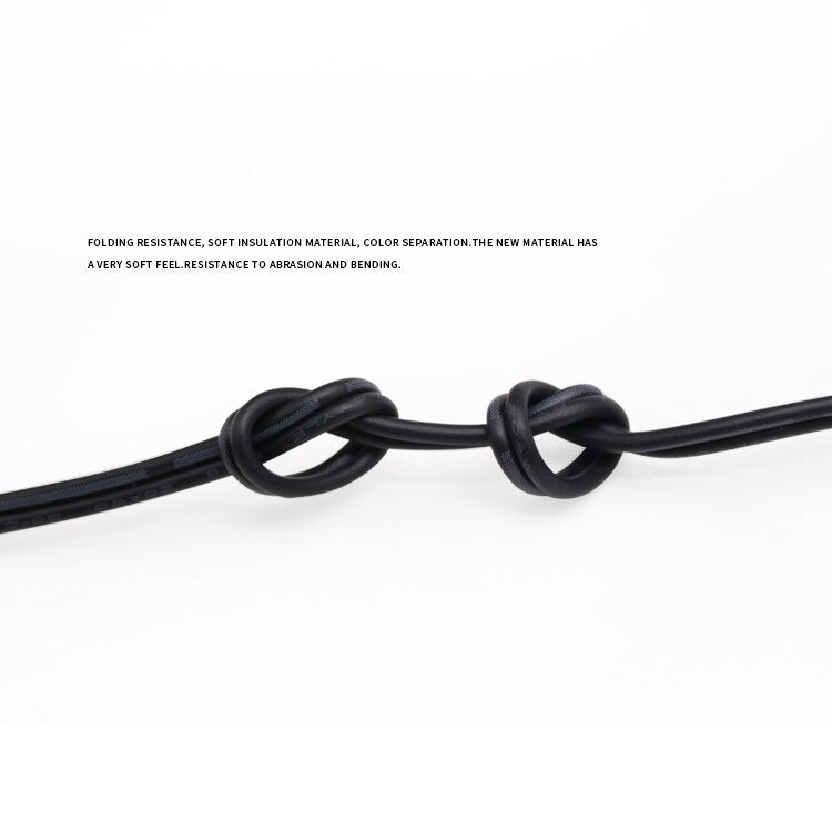 5M UL2468 Electric Copper Wire 2Pins PVC Insulated 28 26 24 22 20 18 16AWG Double Cores LED Lamp Cable Black Red White - KiwisLove