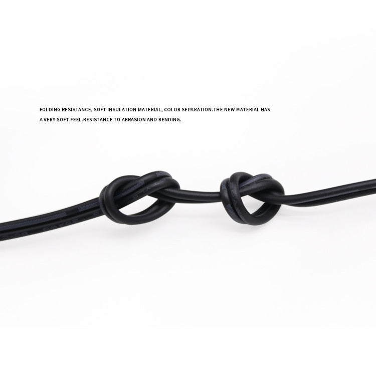 5M UL2468 Electric Copper Wire 2Pins PVC Insulated 28 26 24 22 20 18 16AWG Double Cores LED Lamp Cable Black Red White - KiwisLove