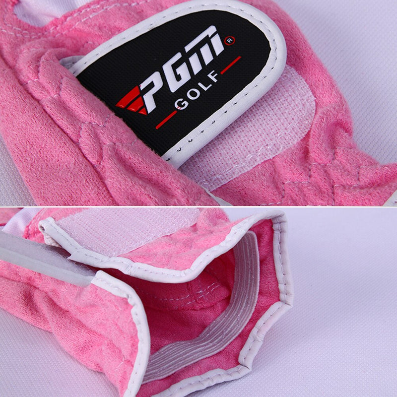 PGM 1pair Women Golf Gloves Soft Microfiber Cloth Breathable Non-slip Protective Gloves Hand Wear Golf Accessory - KiwisLove