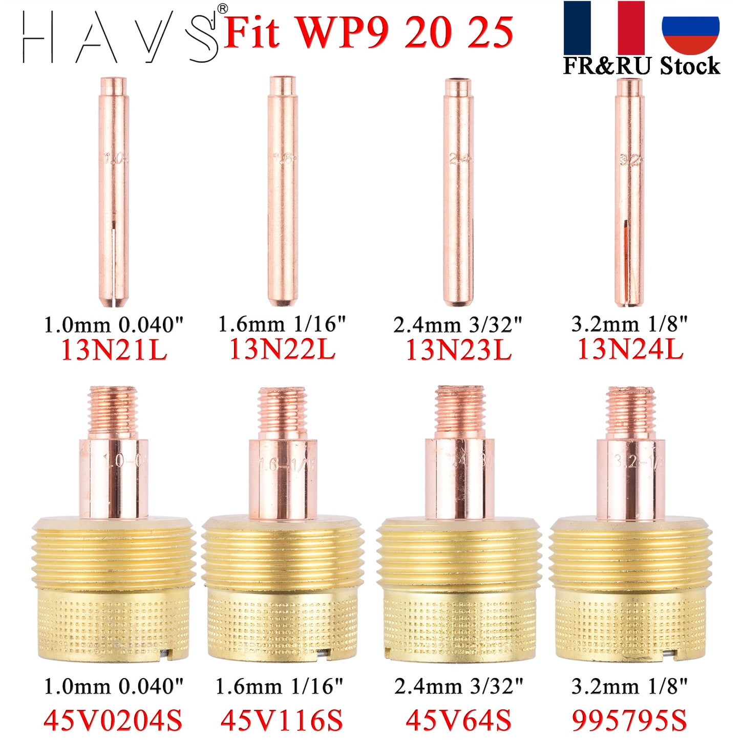 TIG Extra Large Collet Collet Body Gas Lens 13N21L 13N22L 13N23L 13N24L 45V0204S 45V116S 45V64S 995795S  For TIG WP9 20 - KiwisLove