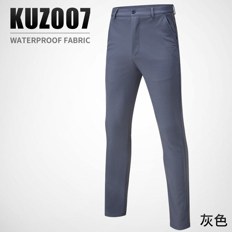 PGM Mens Mid Waist Golf Clubs Pants Golf Trousers For Men Autumn Winter Warm Thiken Pants Plus Size  Sports Apparel KUZ007 - KiwisLove