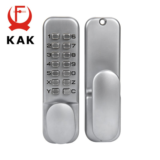 KAK Zinc Alloy Keyless Door Lock Mechanical Combination Lock Safety Door Lock Code Lock for Home Handle Door Hardware 3 Color - KiwisLove