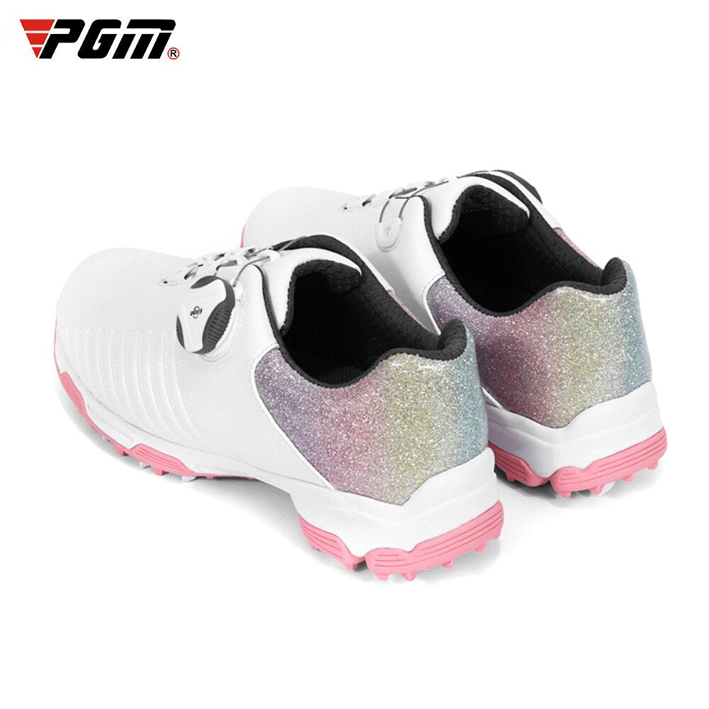 PGM Kids Girl Golf Shoes Children&#39;s  Shoes Waterproof Turn Buckle Shoelaces Non-slip Sneakers XZ153 - KiwisLove