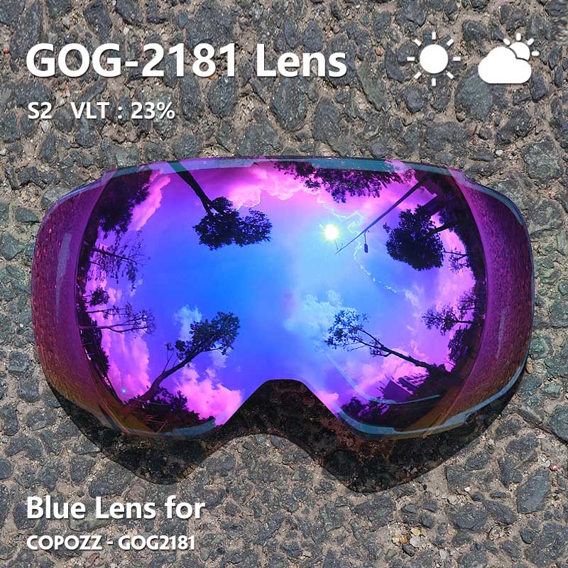 COPOZZ Magnetic Lenses for ski goggles GOG-2181 Lens Anti-fog UV400 Spherical Snow Ski glasses Snowboard goggles(Lens only) - KiwisLove