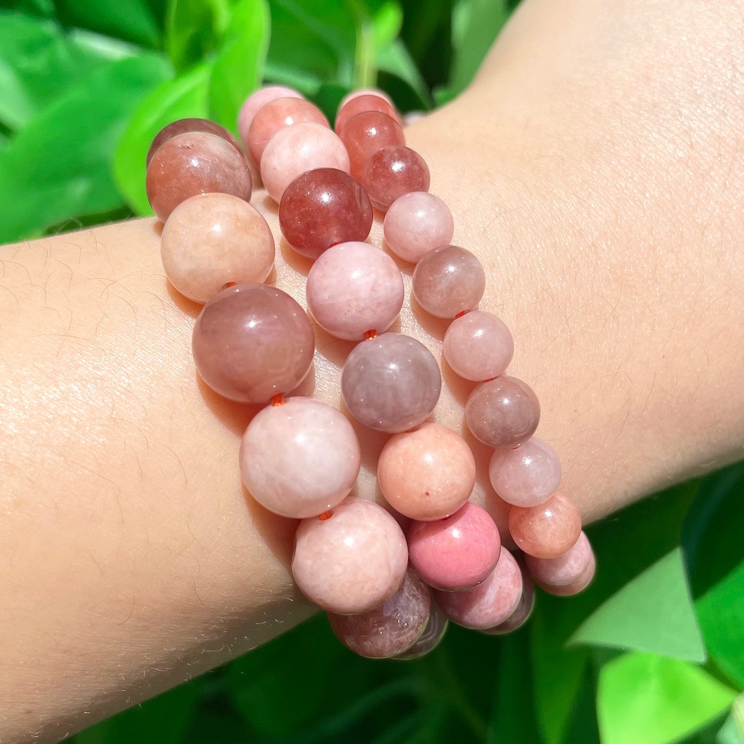 Natural Stone Beads Round Sunstone Loose Spacer Beads for Jewelry Making Beadwork DIY Bracelets Accessories 15&#39;&#39;Strand 6 8 10mm - KiwisLove