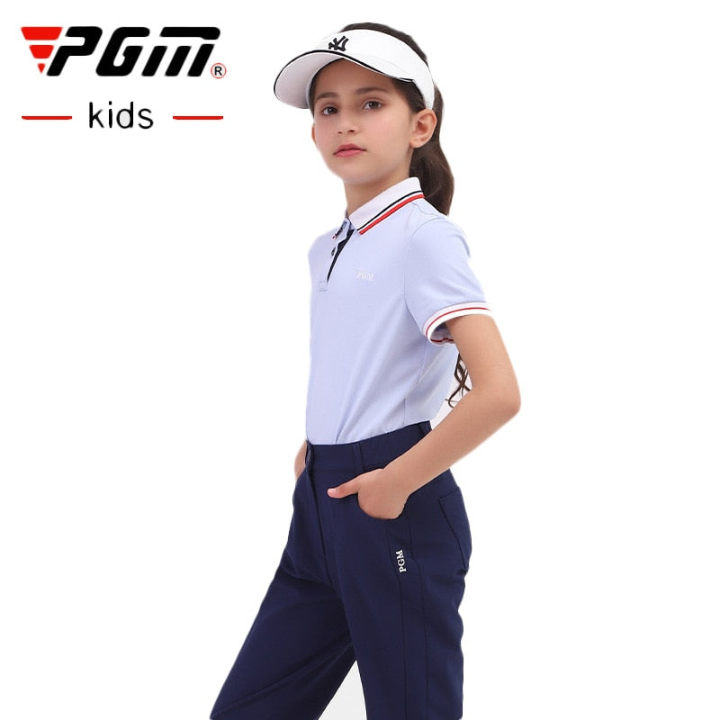 PGM Golf Clothing Summer Girl Golf T-Shirt Short Sleeve Golf Shirts Comfortable And Breathable Tops Golf Apparel S-XL YF413 - KiwisLove
