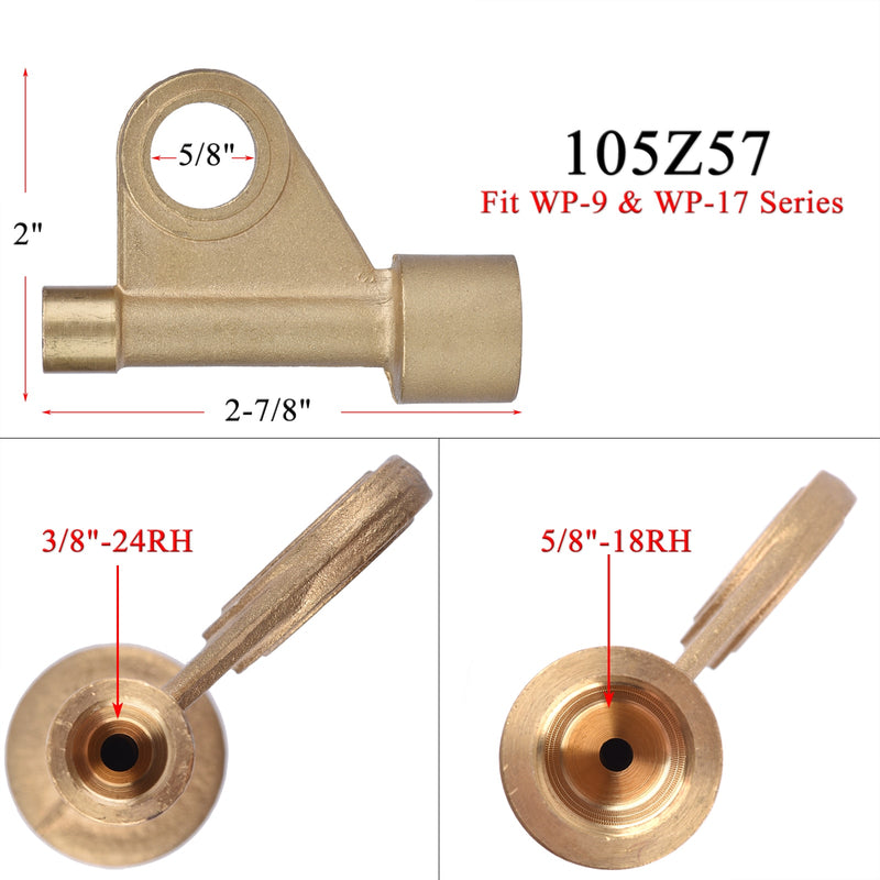 3.8m(12.5ft)/7.6m(25ft)Power Cable  Red Gas Hose TIG Welding Torch Package WP9 Series Fit 105Z57 Connector - KiwisLove