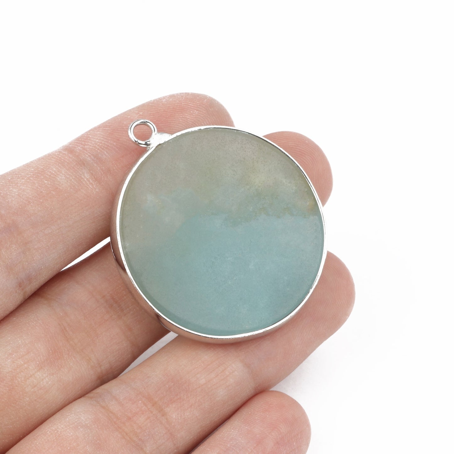 1pc Natural Green Amazonite Pendant Silver Gold Plated Multi Styles Charms Pendants for Necklace Women DIY Jewelry Accessories - KiwisLove