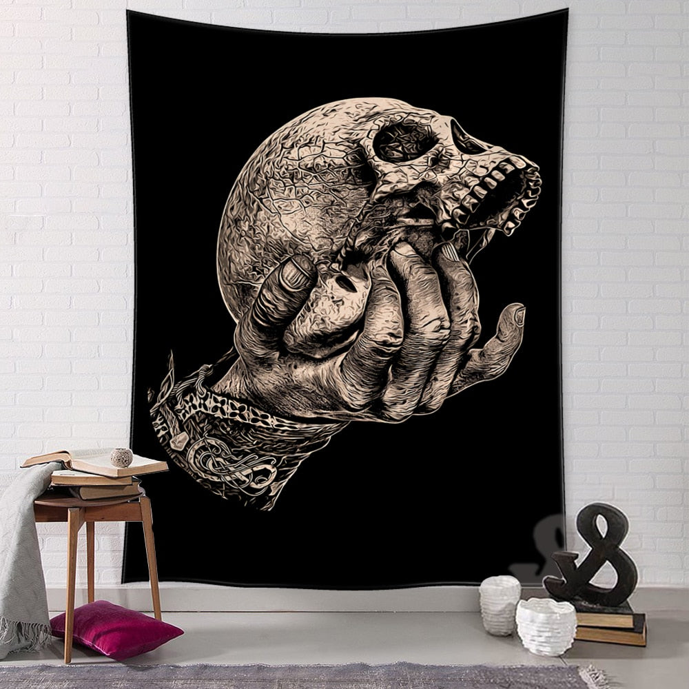 Viking Retro Mysterious Raven Tapestry Wall Hanging Boho Hippie Tarot Witchcraft Living Room Bedroom Home Decor - KiwisLove