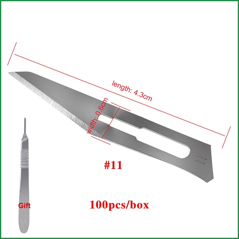 100pcs/Box Scalpel Blades For Dental Medical Stainless Steel Surgical Blade Heathy Beauty Tool - KiwisLove