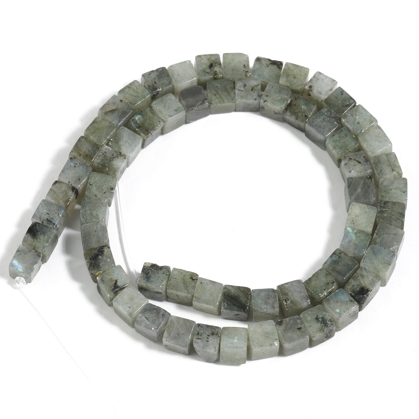 4 6 8mm Natural Square Stone Cube Tiger Eye Amazonite Opal Labradorite Loose Beads for Jewelry Making DIY Charm Bracelet 15&#39;&#39; - KiwisLove