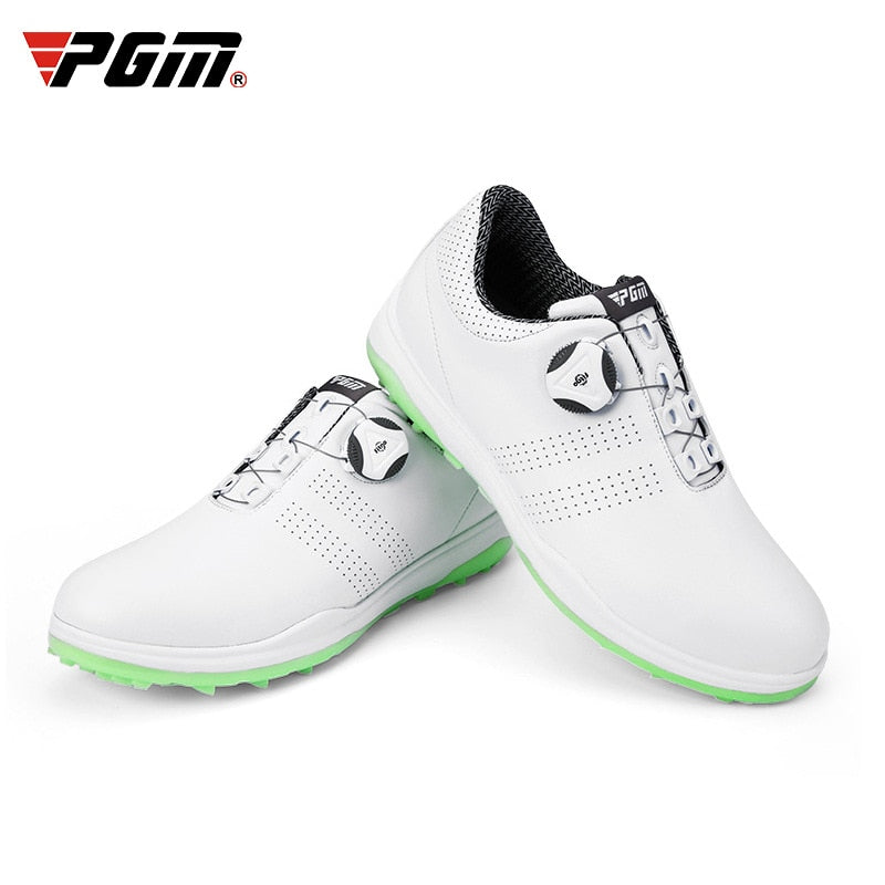 PGM Women Golf Shoes Waterproof Lightweight Knob Buckle Shoelace Sneakers Ladies Breathable Non-Slip Trainers Shoes XZ165 - KiwisLove