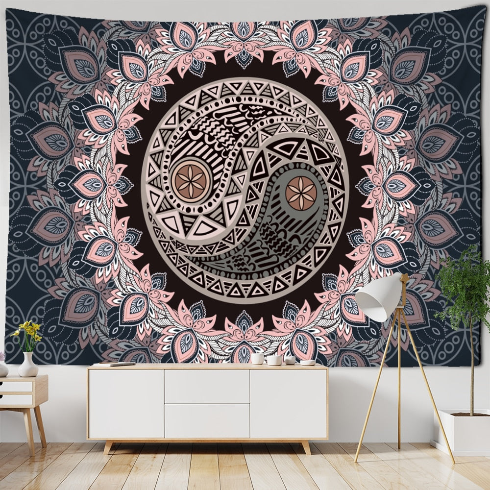 Indian Mandala Tapestry Wall Hanging Mystic Witchcraft Boho Psychedelic Hippie Art Tapiz Bedroom Home Decor - KiwisLove