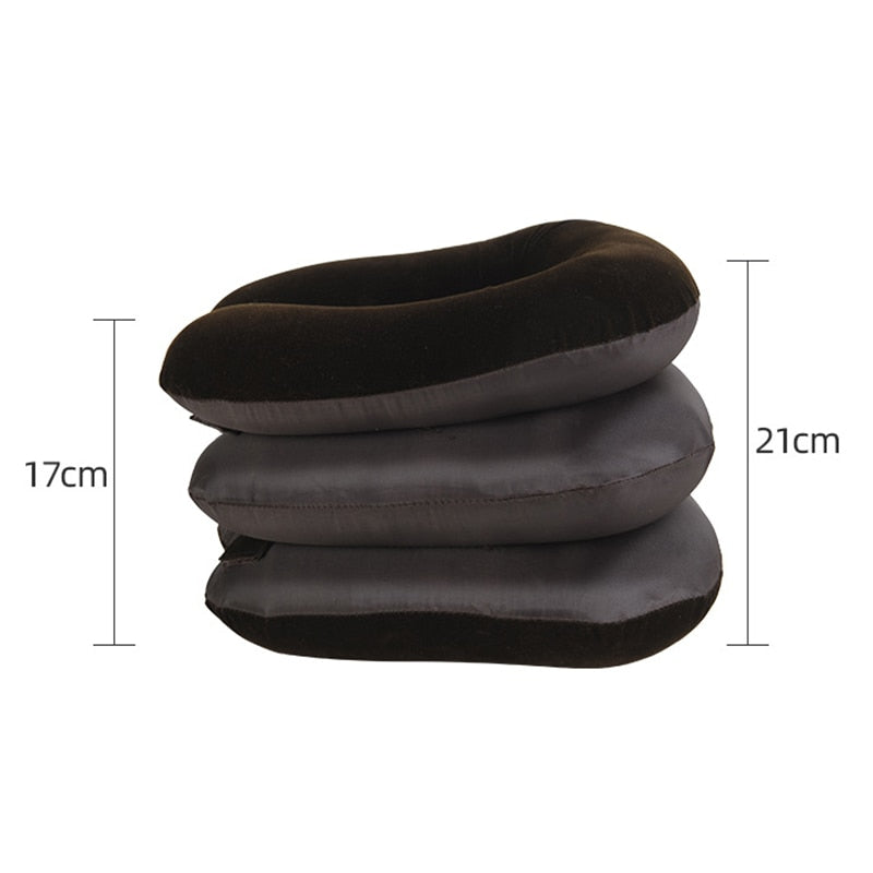 U Neck Pillow Air Inflatable Pillow Cervical Brace Neck Shoulder Pain Relax Support Massager Pillow Air Cushion Traction Soft - KiwisLove