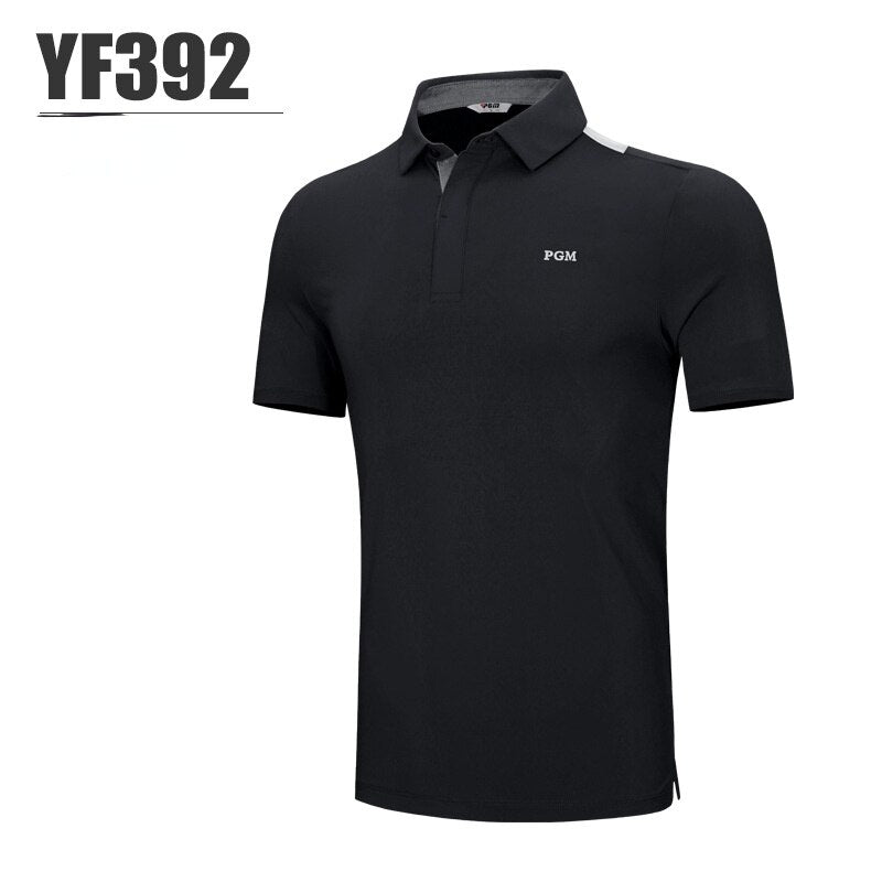 PGM Golf T Shirt Men&#39;S Shirts Summer Short Sleeved Tops Men Breathable Elastic Uniforms Golf Clothing Size M-XXL YF392 - KiwisLove