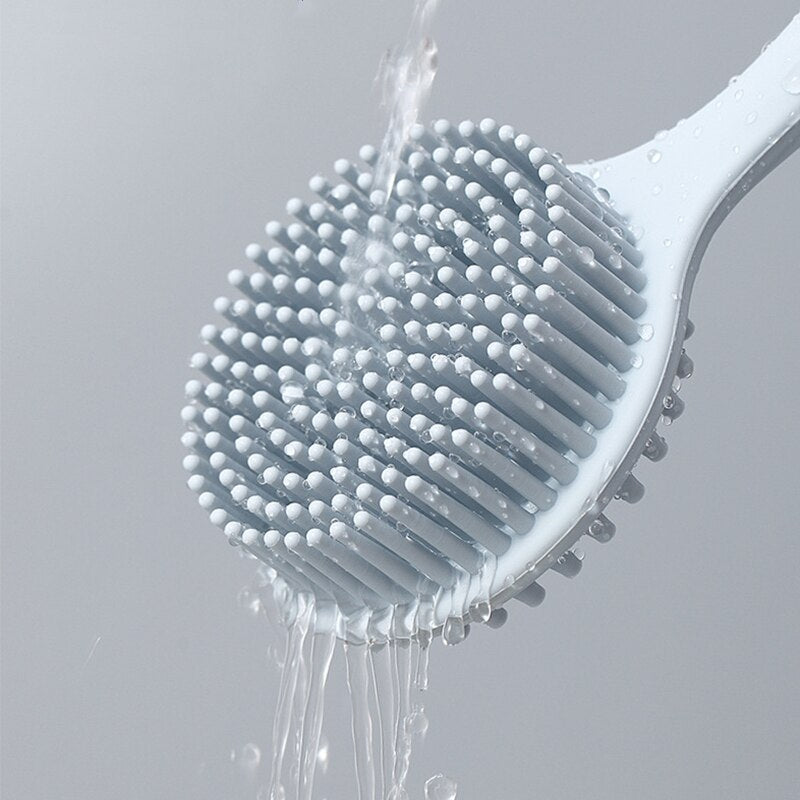 Multifunctional Silicone Brush Body Long Handle Double-Sided Bath Shower Brush Back Massage Exfoliation Wisp Body Scrub Brush - KiwisLove