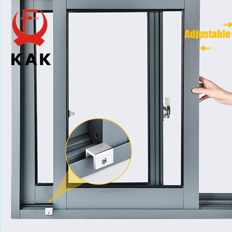 KAK Adjustable Window Lock Stopper Safety Locks for Kids and Pets Anti-theft Door Lock Non Punch Sliding Window Lock Hardware - KiwisLove