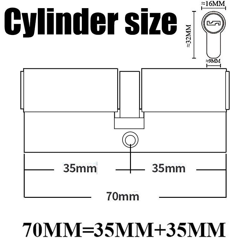12/8 key Super anti-theft door cylinder lock entry door cylinder lock outdoor door lock home lock door lock lock cylinder - KiwisLove