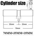 12/8 key Super anti-theft door cylinder lock entry door cylinder lock outdoor door lock home lock door lock lock cylinder - KiwisLove