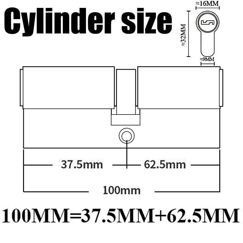 12/8 key Super anti-theft door cylinder lock entry door cylinder lock outdoor door lock home lock door lock lock cylinder - KiwisLove