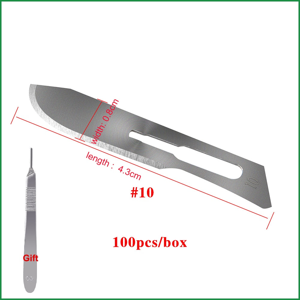 100pcs/Box Scalpel Blades For Dental Medical Stainless Steel Surgical Blade Heathy Beauty Tool - KiwisLove