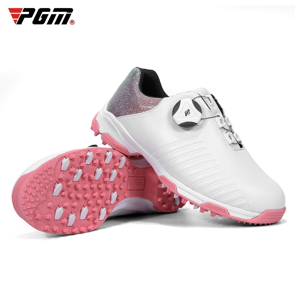 PGM Kids Girl Golf Shoes Children&#39;s  Shoes Waterproof Turn Buckle Shoelaces Non-slip Sneakers XZ153 - KiwisLove