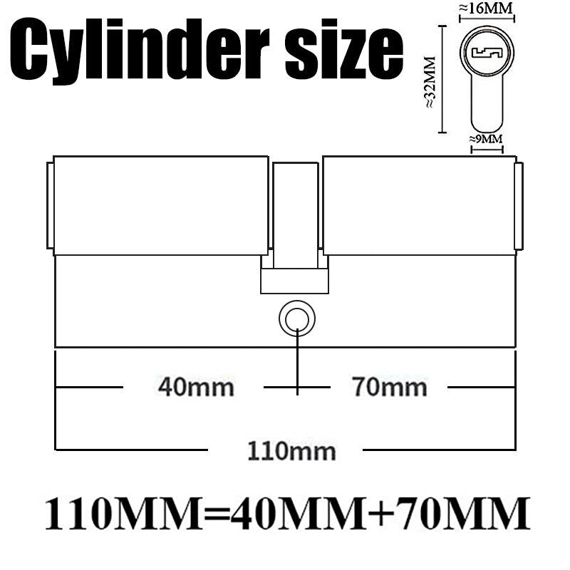 12/8 key Super anti-theft door cylinder lock entry door cylinder lock outdoor door lock home lock door lock lock cylinder - KiwisLove