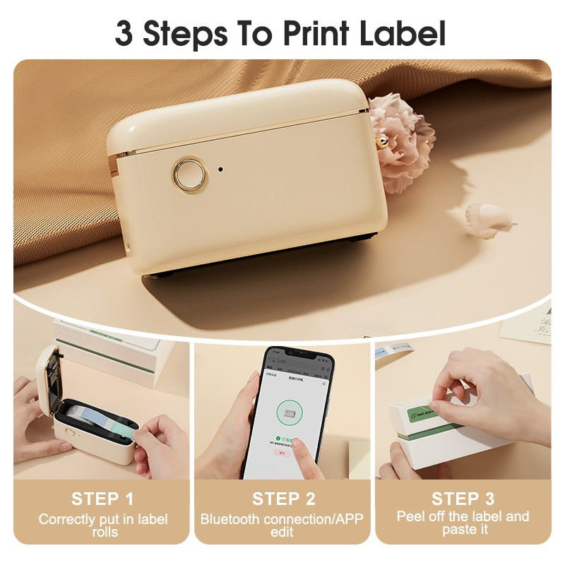 Niimbot H1 Portable Thermal Label Printer Mini Label Maker 10-15mm Label Paper Wireless Fast Printing Machine for Home Office - KiwisLove
