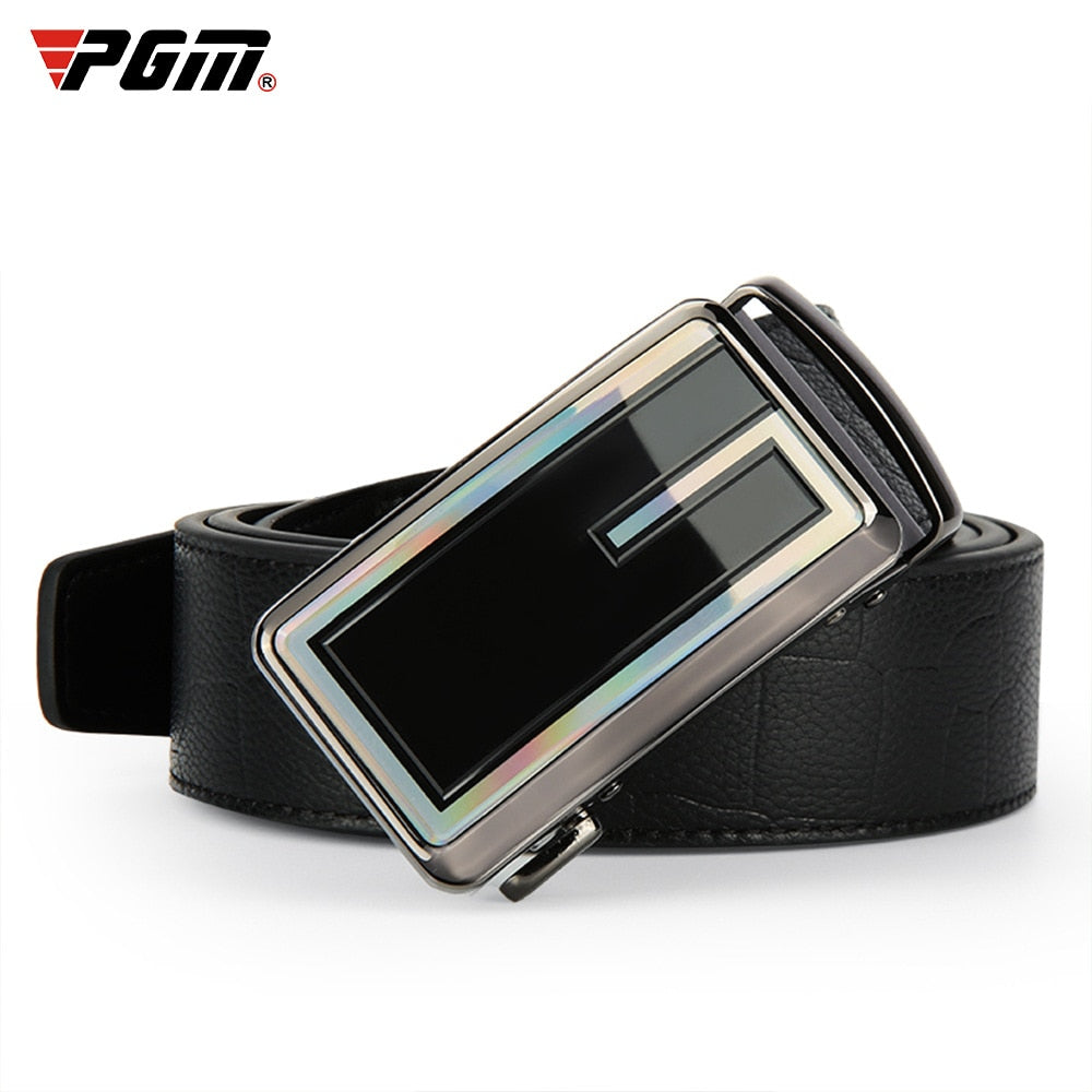 PGM Golf Belt Men&#39;s First Layer Cowhide Alloy Automatic Buckle Business Casual Simple and Versatile PD016 - KiwisLove
