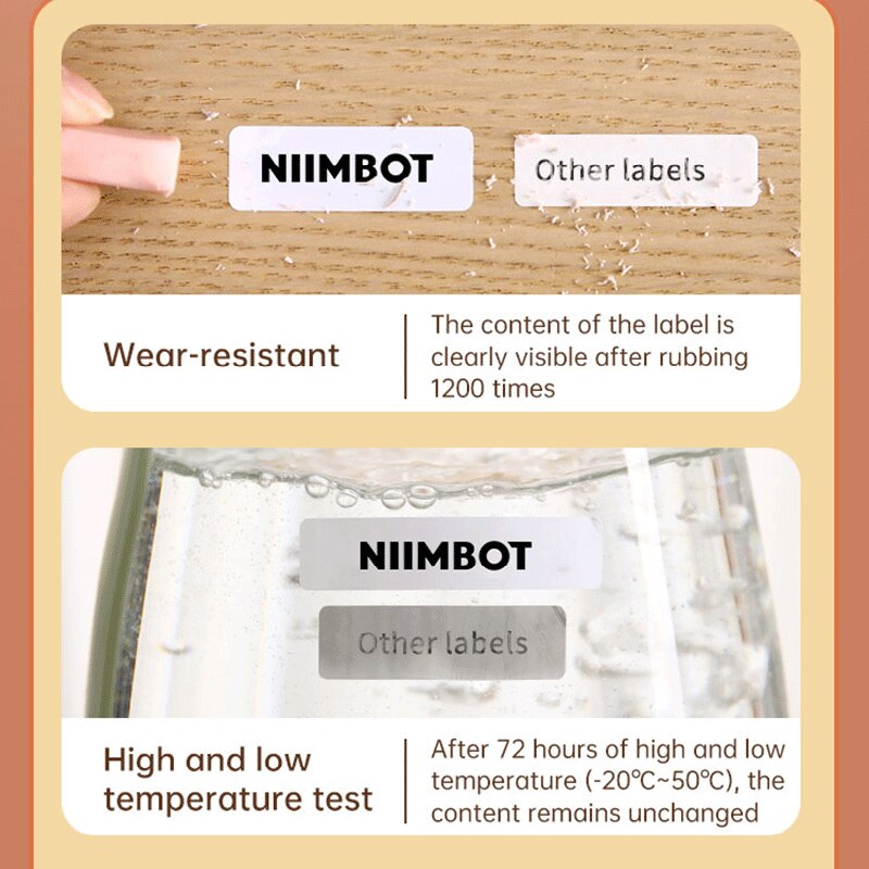 Niimbot B18 PET Label Paper Tag Keep 8-10 Years Thermal Transfer Printer Colorful Carbon Ribbon For Thermal Portable Label Maker - KiwisLove