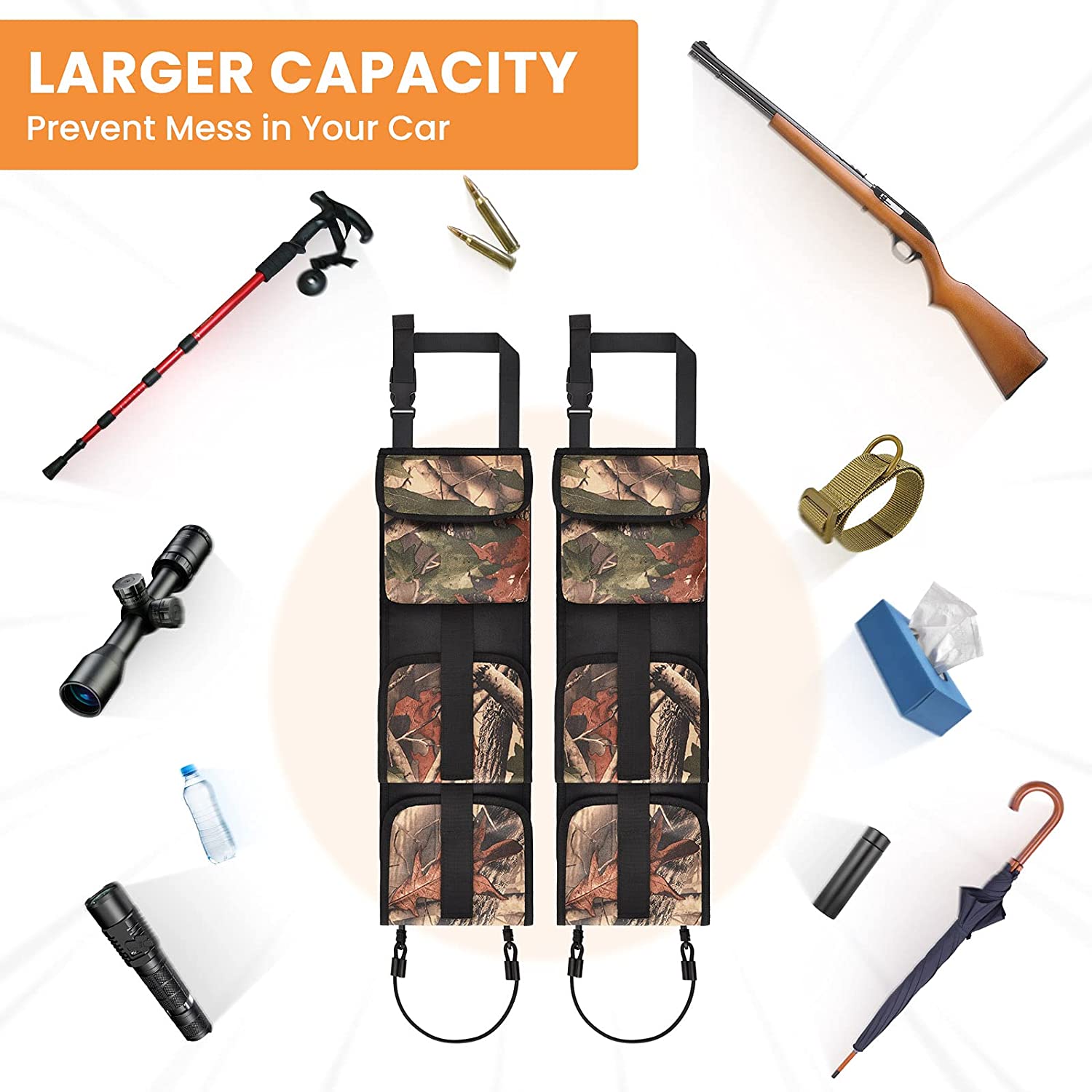 1Pairs Car Seat Back Holster Storage Multi-Function Car Magazine Case for Tactical Hunting Tool Accessories Portable Bag - KiwisLove