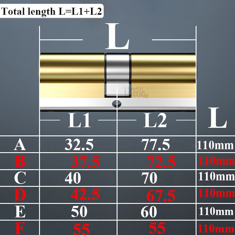 10 keys Door lock  Brass cylinder  65-130 mm Lock cylinder Entrance door lock Cylinder lock Mortise lock 7 door 8 door 9 door - KiwisLove